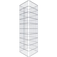 Gabiona Gabionensäule, silbergrau, Maschenweite 5 cm x 10 cm – silberfarben Gabiona Gabionensäule, silbergrau, Maschenweite 5 cm x 10 cm – silberfarben