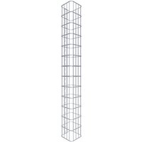 Gabiona Gabionensäule, silbergrau, Maschenweite 5 cm x 10 cm – silberfarben Gabiona Gabionensäule, silbergrau, Maschenweite 5 cm x 10 cm – silberfarben