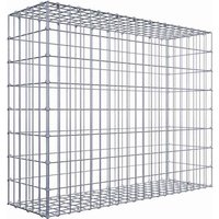 Gabiona Gabione, silbergrau, Maschenweite 5 cm x 10 cm, C-Ring – silberfarben Gabiona Gabione, silbergrau, Maschenweite 5 cm x 10 cm, C-Ring – silberfarben