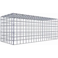 Gabiona Gabione, silbergrau, Maschenweite 5 cm x 5 cm, C-Ring – silberfarben Gabiona Gabione, silbergrau, Maschenweite 5 cm x 5 cm, C-Ring – silberfarben