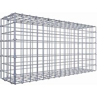 Gabiona Gabione, silbergrau, Maschenweite 5 cm x 5 cm, C-Ring – silberfarben Gabiona Gabione, silbergrau, Maschenweite 5 cm x 5 cm, C-Ring – silberfarben