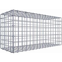 Gabiona Gabione, silbergrau, Maschenweite 5 cm x 5 cm, C-Ring – silberfarben Gabiona Gabione, silbergrau, Maschenweite 5 cm x 5 cm, C-Ring – silberfarben