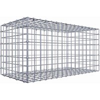 Gabiona Gabione, silbergrau, Maschenweite 5 cm x 5 cm, C-Ring – silberfarben Gabiona Gabione, silbergrau, Maschenweite 5 cm x 5 cm, C-Ring – silberfarben