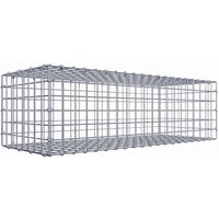Gabiona Gabione, silbergrau, Maschenweite 5 cm x 5 cm, C-Ring – silberfarben Gabiona Gabione, silbergrau, Maschenweite 5 cm x 5 cm, C-Ring – silberfarben