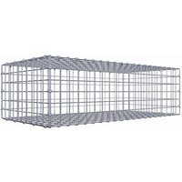 Gabiona Gabione, silbergrau, Maschenweite 5 cm x 5 cm, C-Ring – silberfarben Gabiona Gabione, silbergrau, Maschenweite 5 cm x 5 cm, C-Ring – silberfarben