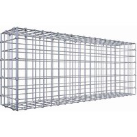 Gabiona Gabione, silbergrau, Maschenweite 5 cm x 5 cm, C-Ring – silberfarben Gabiona Gabione, silbergrau, Maschenweite 5 cm x 5 cm, C-Ring – silberfarben