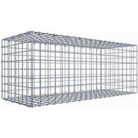 Gabiona Gabione, silbergrau, Maschenweite 5 cm x 5 cm, C-Ring – silberfarben Gabiona Gabione, silbergrau, Maschenweite 5 cm x 5 cm, C-Ring – silberfarben