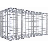 Gabiona Gabione, silbergrau, Maschenweite 5 cm x 5 cm, C-Ring – silberfarben Gabiona Gabione, silbergrau, Maschenweite 5 cm x 5 cm, C-Ring – silberfarben