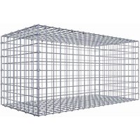 Gabiona Gabione, silbergrau, Maschenweite 5 cm x 5 cm, C-Ring – silberfarben Gabiona Gabione, silbergrau, Maschenweite 5 cm x 5 cm, C-Ring – silberfarben