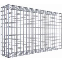 Gabiona Gabione, silbergrau, Maschenweite 5 cm x 5 cm, C-Ring – silberfarben Gabiona Gabione, silbergrau, Maschenweite 5 cm x 5 cm, C-Ring – silberfarben