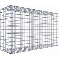 Gabiona Gabione, silbergrau, Maschenweite 5 cm x 5 cm, C-Ring – silberfarben Gabiona Gabione, silbergrau, Maschenweite 5 cm x 5 cm, C-Ring – silberfarben