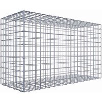 Gabiona Gabione, silbergrau, Maschenweite 5 cm x 5 cm, C-Ring – silberfarben Gabiona Gabione, silbergrau, Maschenweite 5 cm x 5 cm, C-Ring – silberfarben