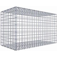 Gabiona Gabione, silbergrau, Maschenweite 5 cm x 5 cm, C-Ring – silberfarben Gabiona Gabione, silbergrau, Maschenweite 5 cm x 5 cm, C-Ring – silberfarben