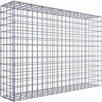 Gabiona Gabione, silbergrau, Maschenweite 5 cm x 5 cm, C-Ring – silberfarben Gabiona Gabione, silbergrau, Maschenweite 5 cm x 5 cm, C-Ring – silberfarben