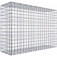 Gabiona Gabione, silbergrau, Maschenweite 5 cm x 5 cm, C-Ring – silberfarben Gabiona Gabione, silbergrau, Maschenweite 5 cm x 5 cm, C-Ring – silberfarben