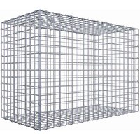 Gabiona Gabione, silbergrau, Maschenweite 5 cm x 5 cm, C-Ring – silberfarben Gabiona Gabione, silbergrau, Maschenweite 5 cm x 5 cm, C-Ring – silberfarben