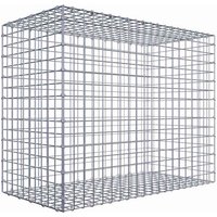 Gabiona Gabione, silbergrau, Maschenweite 5 cm x 5 cm, C-Ring – silberfarben Gabiona Gabione, silbergrau, Maschenweite 5 cm x 5 cm, C-Ring – silberfarben