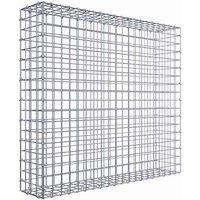 Gabiona Gabione, silbergrau, Maschenweite 5 cm x 5 cm, C-Ring – silberfarben Gabiona Gabione, silbergrau, Maschenweite 5 cm x 5 cm, C-Ring – silberfarben