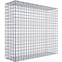 Gabiona Gabione, silbergrau, Maschenweite 5 cm x 5 cm, C-Ring – silberfarben Gabiona Gabione, silbergrau, Maschenweite 5 cm x 5 cm, C-Ring – silberfarben