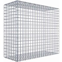 Gabiona Gabione, silbergrau, Maschenweite 5 cm x 5 cm, C-Ring – silberfarben Gabiona Gabione, silbergrau, Maschenweite 5 cm x 5 cm, C-Ring – silberfarben