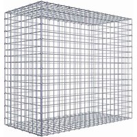 Gabiona Gabione, silbergrau, Maschenweite 5 cm x 5 cm, C-Ring – silberfarben Gabiona Gabione, silbergrau, Maschenweite 5 cm x 5 cm, C-Ring – silberfarben