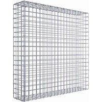 Gabiona Gabione, silbergrau, Maschenweite 5 cm x 5 cm, C-Ring – silberfarben Gabiona Gabione, silbergrau, Maschenweite 5 cm x 5 cm, C-Ring – silberfarben