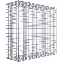 Gabiona Gabione, silbergrau, Maschenweite 5 cm x 5 cm, C-Ring – silberfarben Gabiona Gabione, silbergrau, Maschenweite 5 cm x 5 cm, C-Ring – silberfarben