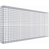 Gabiona Gabione, silbergrau, Maschenweite 5 cm x 5 cm, C-Ring – silberfarben Gabiona Gabione, silbergrau, Maschenweite 5 cm x 5 cm, C-Ring – silberfarben