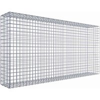 Gabiona Gabione, silbergrau, Maschenweite 5 cm x 5 cm, C-Ring – silberfarben Gabiona Gabione, silbergrau, Maschenweite 5 cm x 5 cm, C-Ring – silberfarben