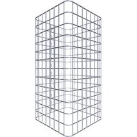 Gabiona Gabionensäule, silbergrau, Maschenweite 5 cm x 5 cm – silberfarben Gabiona Gabionensäule, silbergrau, Maschenweite 5 cm x 5 cm – silberfarben