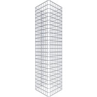 Gabiona Gabionensäule, silbergrau, Maschenweite 5 cm x 5 cm – silberfarben Gabiona Gabionensäule, silbergrau, Maschenweite 5 cm x 5 cm – silberfarben