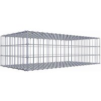 Gabiona Gabione, silbergrau, Maschenweite 5 cm x 10 cm, C-Ring – silberfarben Gabiona Gabione, silbergrau, Maschenweite 5 cm x 10 cm, C-Ring – silberfarben