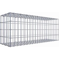 Gabiona Gabione, silbergrau, Maschenweite 5 cm x 10 cm, C-Ring – silberfarben Gabiona Gabione, silbergrau, Maschenweite 5 cm x 10 cm, C-Ring – silberfarben