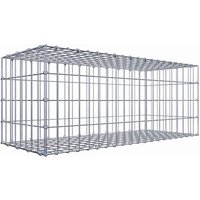 Gabiona Gabione, silbergrau, Maschenweite 5 cm x 10 cm, C-Ring – silberfarben Gabiona Gabione, silbergrau, Maschenweite 5 cm x 10 cm, C-Ring – silberfarben