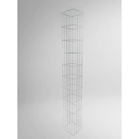 Gabiona Gabionensäule, feuerverzinkter Stahl – silberfarben Gabiona Gabionensäule, feuerverzinkter Stahl – silberfarben