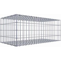 Gabiona Gabione, silbergrau, Maschenweite 5 cm x 10 cm, C-Ring – silberfarben Gabiona Gabione, silbergrau, Maschenweite 5 cm x 10 cm, C-Ring – silberfarben