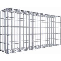 Gabiona Gabione, silbergrau, Maschenweite 5 cm x 10 cm, C-Ring – silberfarben Gabiona Gabione, silbergrau, Maschenweite 5 cm x 10 cm, C-Ring – silberfarben