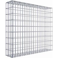 Gabiona Gabione, silbergrau, Maschenweite 5 cm x 10 cm, C-Ring – silberfarben Gabiona Gabione, silbergrau, Maschenweite 5 cm x 10 cm, C-Ring – silberfarben