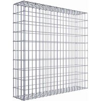 Gabiona Gabione, silbergrau, Maschenweite 5 cm x 10 cm, C-Ring – silberfarben Gabiona Gabione, silbergrau, Maschenweite 5 cm x 10 cm, C-Ring – silberfarben