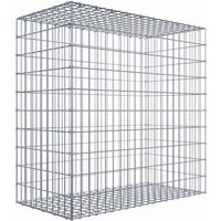 Gabiona Gabione, silbergrau, Maschenweite 5 cm x 10 cm, C-Ring – silberfarben Gabiona Gabione, silbergrau, Maschenweite 5 cm x 10 cm, C-Ring – silberfarben