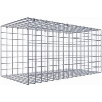 Gabiona Gabione, silbergrau, Maschenweite 5 cm x 5 cm, C-Ring – silberfarben Gabiona Gabione, silbergrau, Maschenweite 5 cm x 5 cm, C-Ring – silberfarben