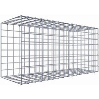 Gabiona Gabione, silbergrau, Maschenweite 5 cm x 5 cm, C-Ring – silberfarben Gabiona Gabione, silbergrau, Maschenweite 5 cm x 5 cm, C-Ring – silberfarben