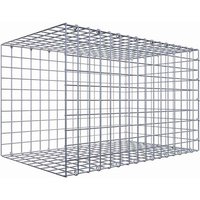 Gabiona Gabione, silbergrau, Maschenweite 5 cm x 5 cm, C-Ring – silberfarben Gabiona Gabione, silbergrau, Maschenweite 5 cm x 5 cm, C-Ring – silberfarben