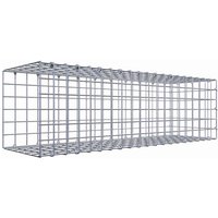 Gabiona Gabione, silbergrau, Maschenweite 5 cm x 5 cm, C-Ring – silberfarben Gabiona Gabione, silbergrau, Maschenweite 5 cm x 5 cm, C-Ring – silberfarben