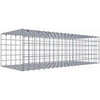 Gabiona Gabione, silbergrau, Maschenweite 5 cm x 5 cm, C-Ring – silberfarben Gabiona Gabione, silbergrau, Maschenweite 5 cm x 5 cm, C-Ring – silberfarben