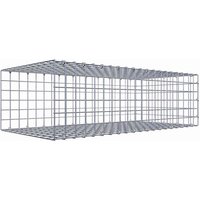 Gabiona Gabione, silbergrau, Maschenweite 5 cm x 5 cm, C-Ring – silberfarben Gabiona Gabione, silbergrau, Maschenweite 5 cm x 5 cm, C-Ring – silberfarben