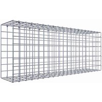 Gabiona Gabione, silbergrau, Maschenweite 5 cm x 5 cm, C-Ring – silberfarben Gabiona Gabione, silbergrau, Maschenweite 5 cm x 5 cm, C-Ring – silberfarben