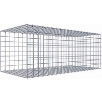 Gabiona Gabione, silbergrau, Maschenweite 5 cm x 5 cm, C-Ring – silberfarben Gabiona Gabione, silbergrau, Maschenweite 5 cm x 5 cm, C-Ring – silberfarben