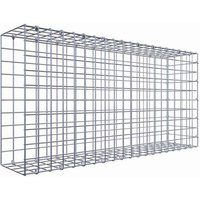 Gabiona Gabione, silbergrau, Maschenweite 5 cm x 5 cm, C-Ring – silberfarben Gabiona Gabione, silbergrau, Maschenweite 5 cm x 5 cm, C-Ring – silberfarben