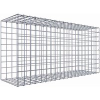 Gabiona Gabione, silbergrau, Maschenweite 5 cm x 5 cm, C-Ring – silberfarben Gabiona Gabione, silbergrau, Maschenweite 5 cm x 5 cm, C-Ring – silberfarben